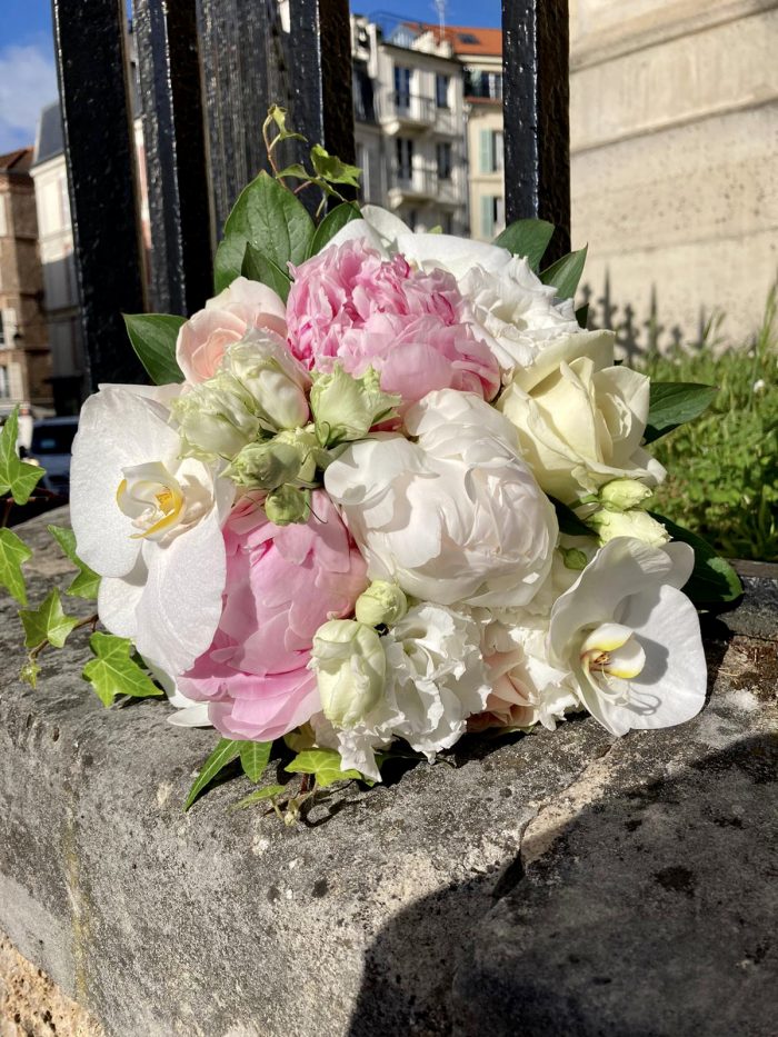 bouquet mariage le Chapelin Fretz fleuriste saint cloud